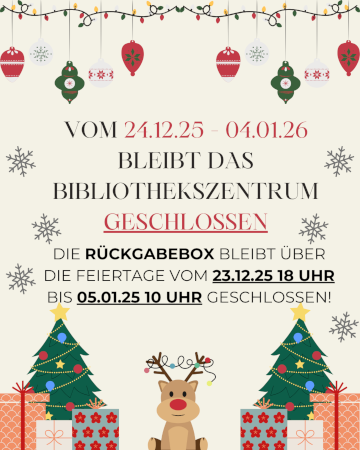 Weihnachtsschlie&szlig;ung